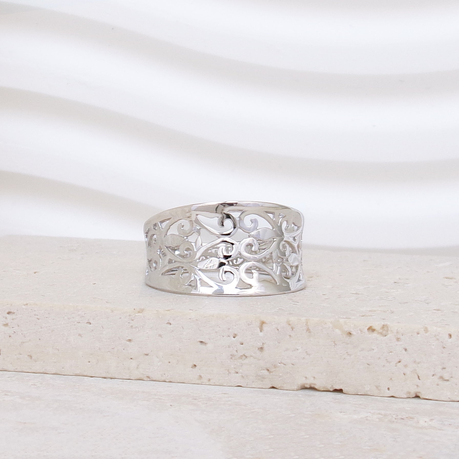 Bague Siena motif filigrane argent