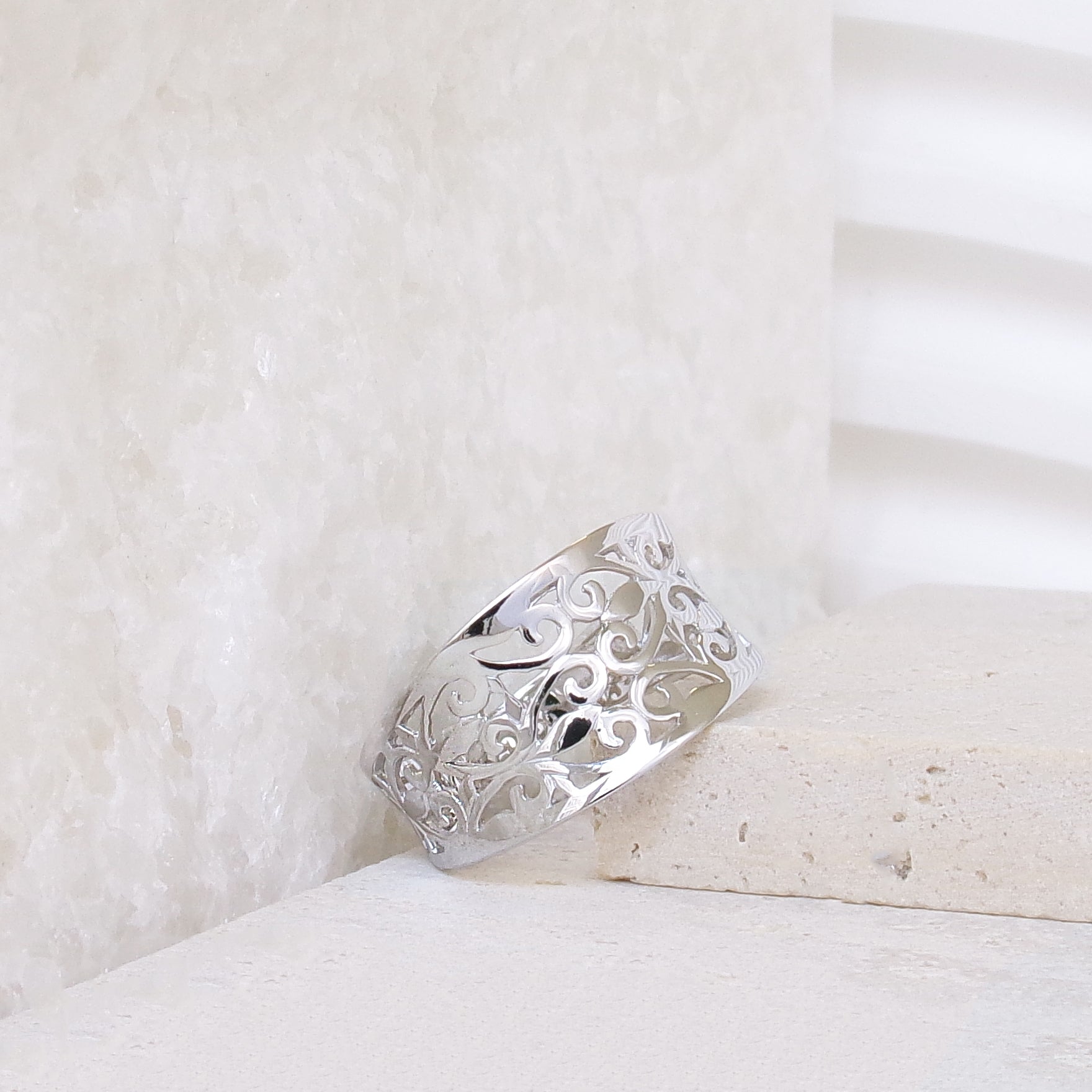 Bague Siena motif filigrane argent