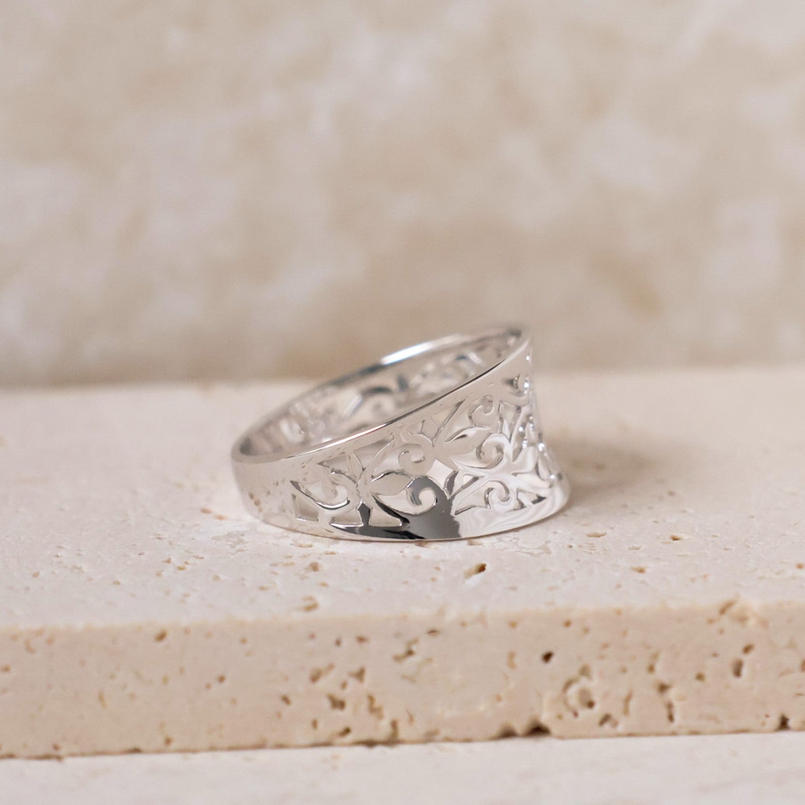 Bague Siena motif filigrane argent