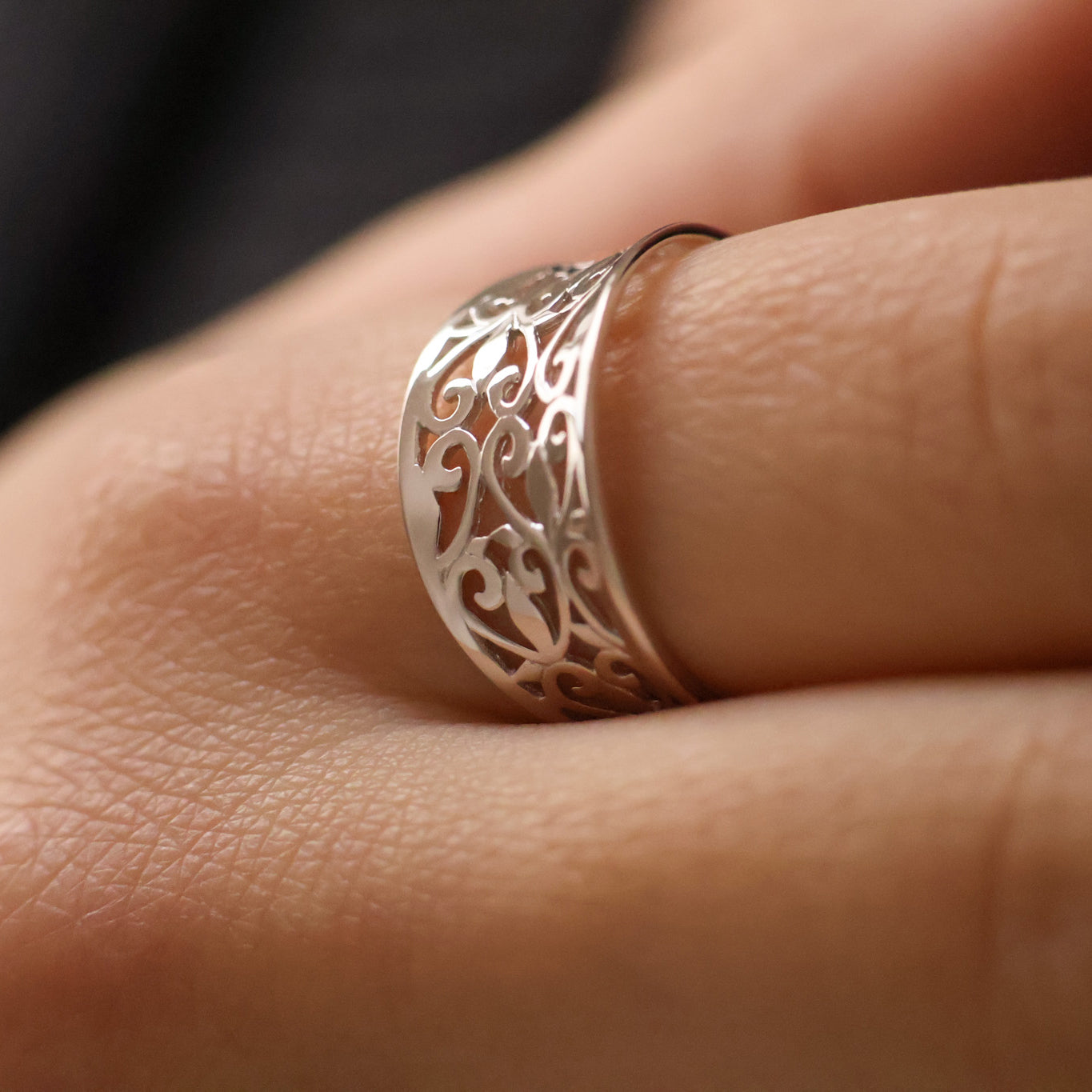 Bague Siena motif filigrane argent