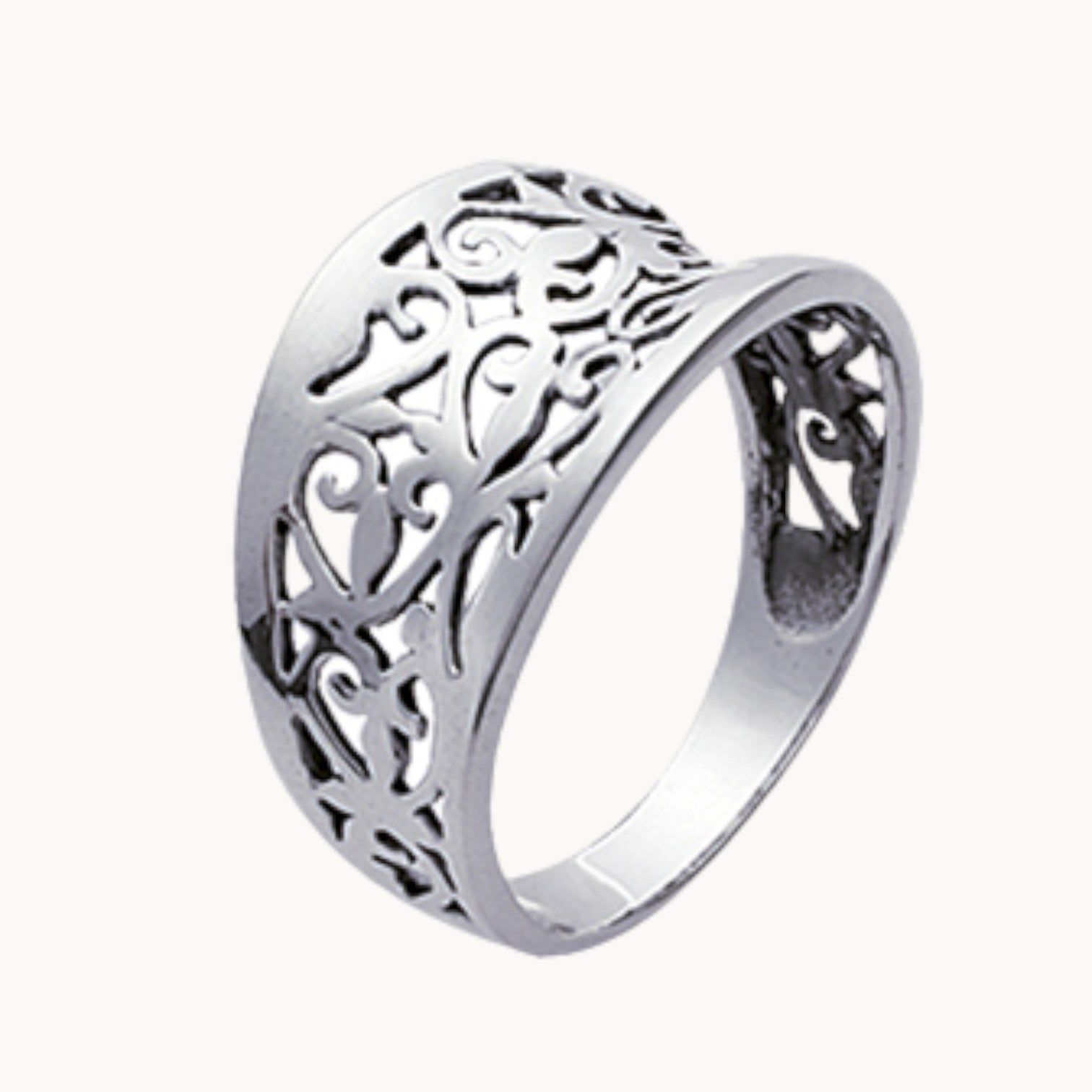 Bague Siena motif filigrane argent