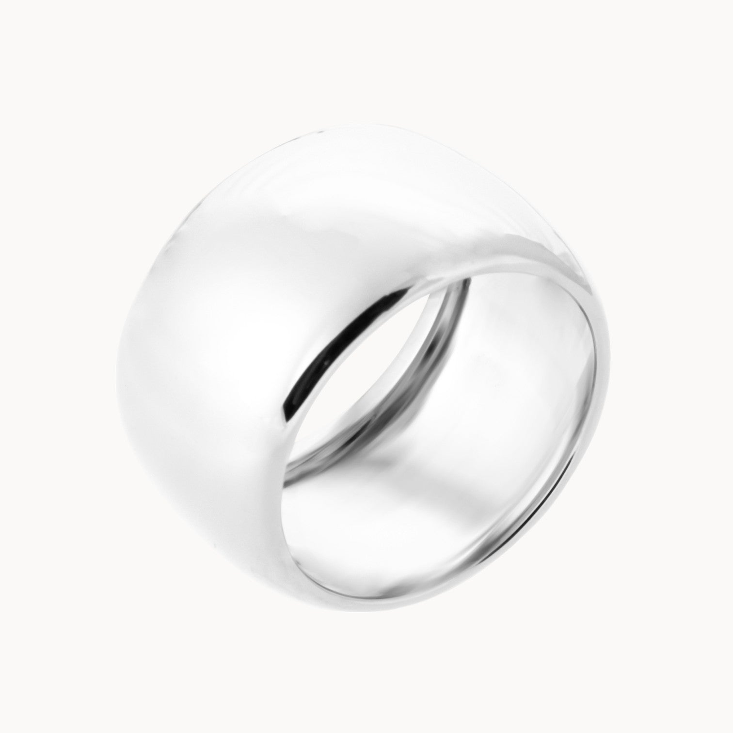 Bague large Oria bombée argent