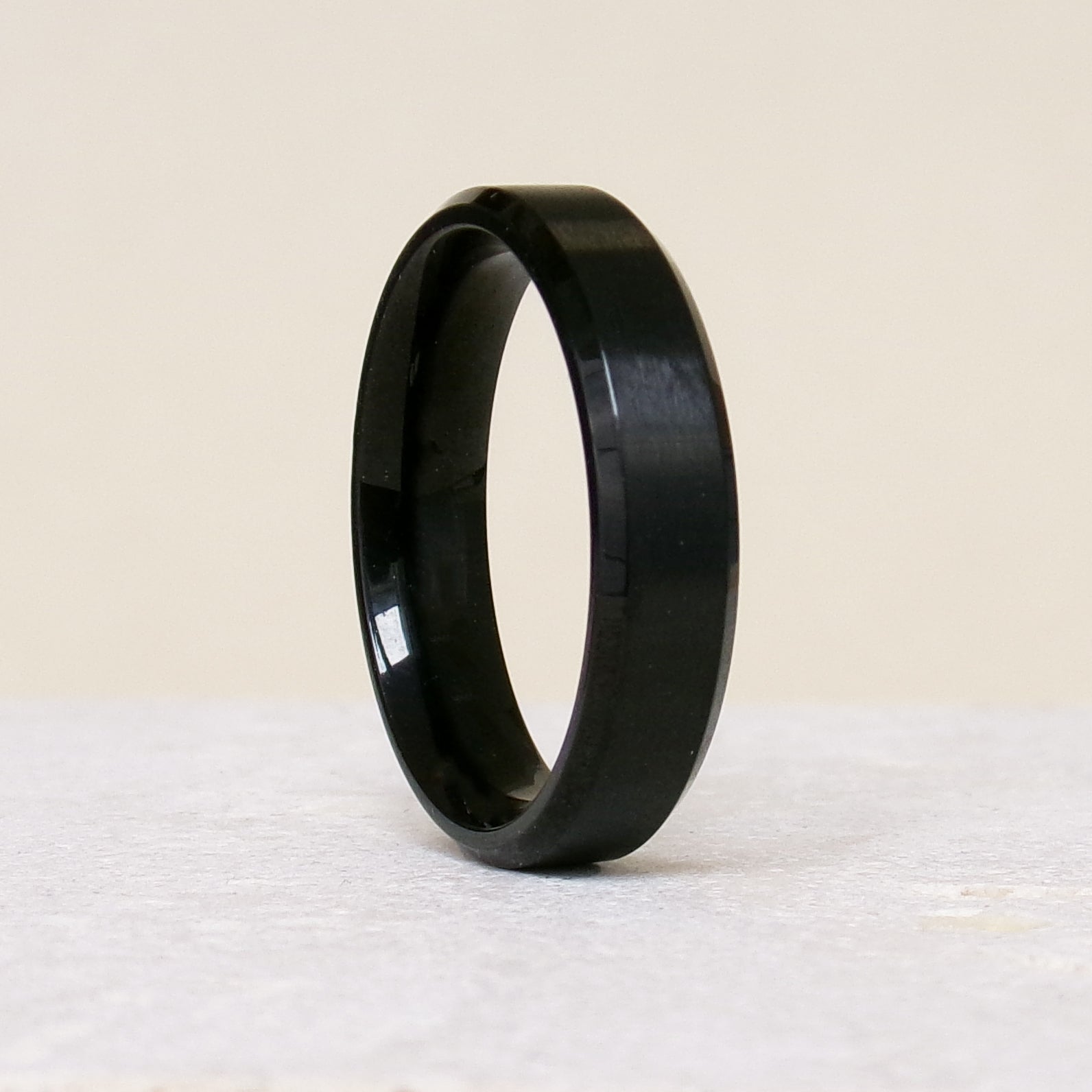 Bague Jules noire acier inoxydable