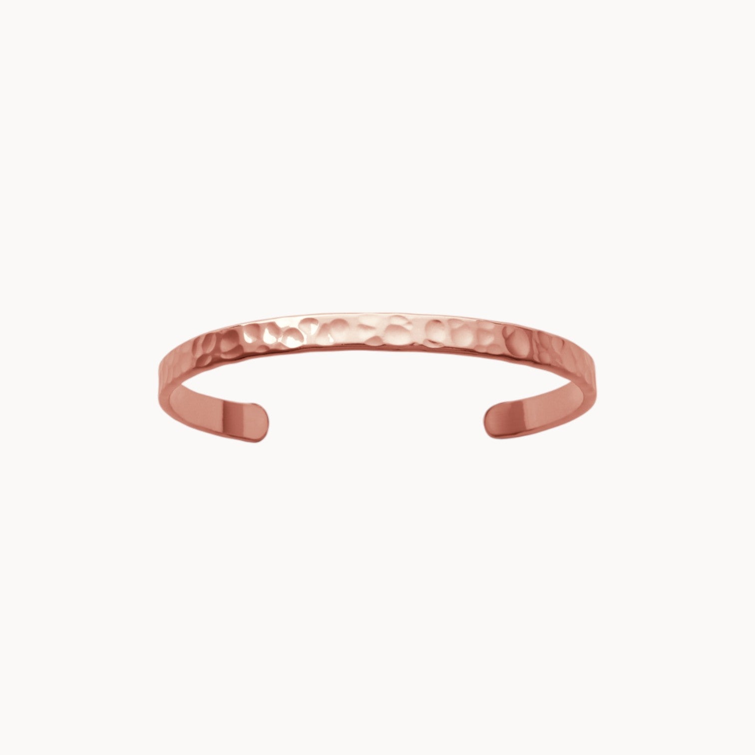 Nala open bangle bracelet hammered finish rose gold-plated