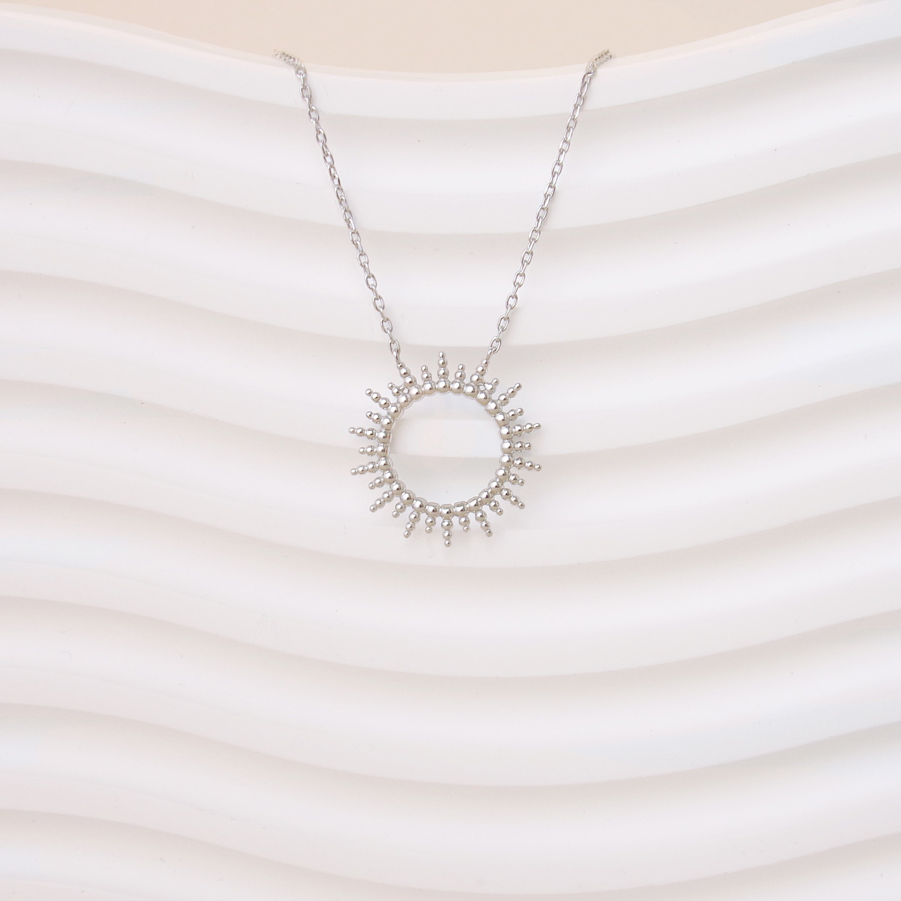 Collier Moanda soleil éclatant argent