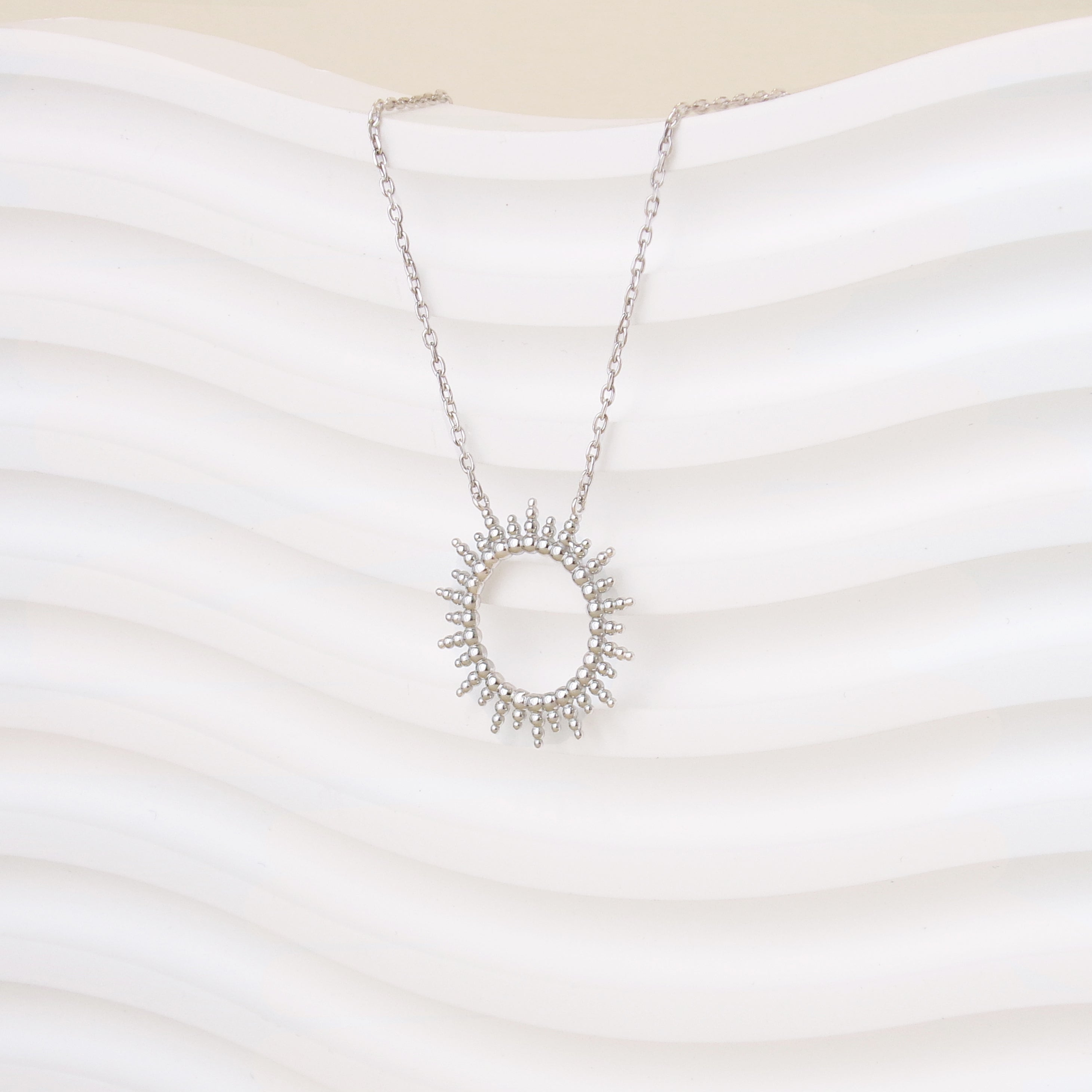 Collier Moanda soleil éclatant argent