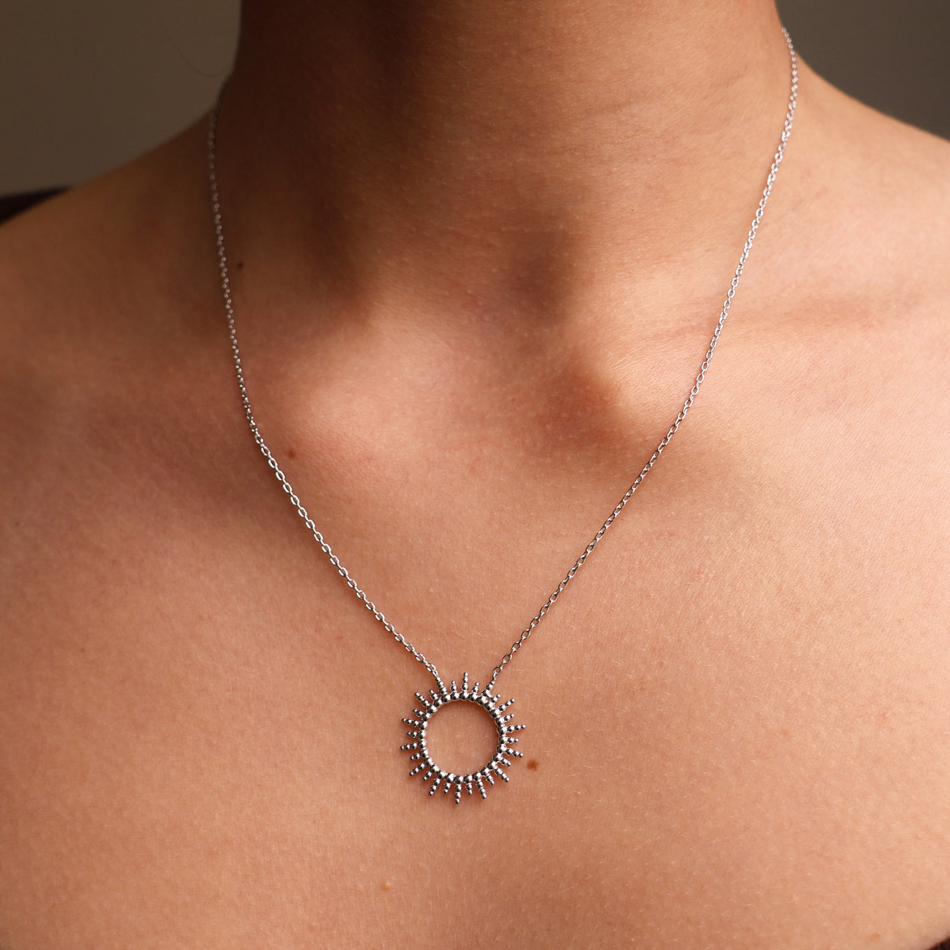 Collier Moanda soleil éclatant argent