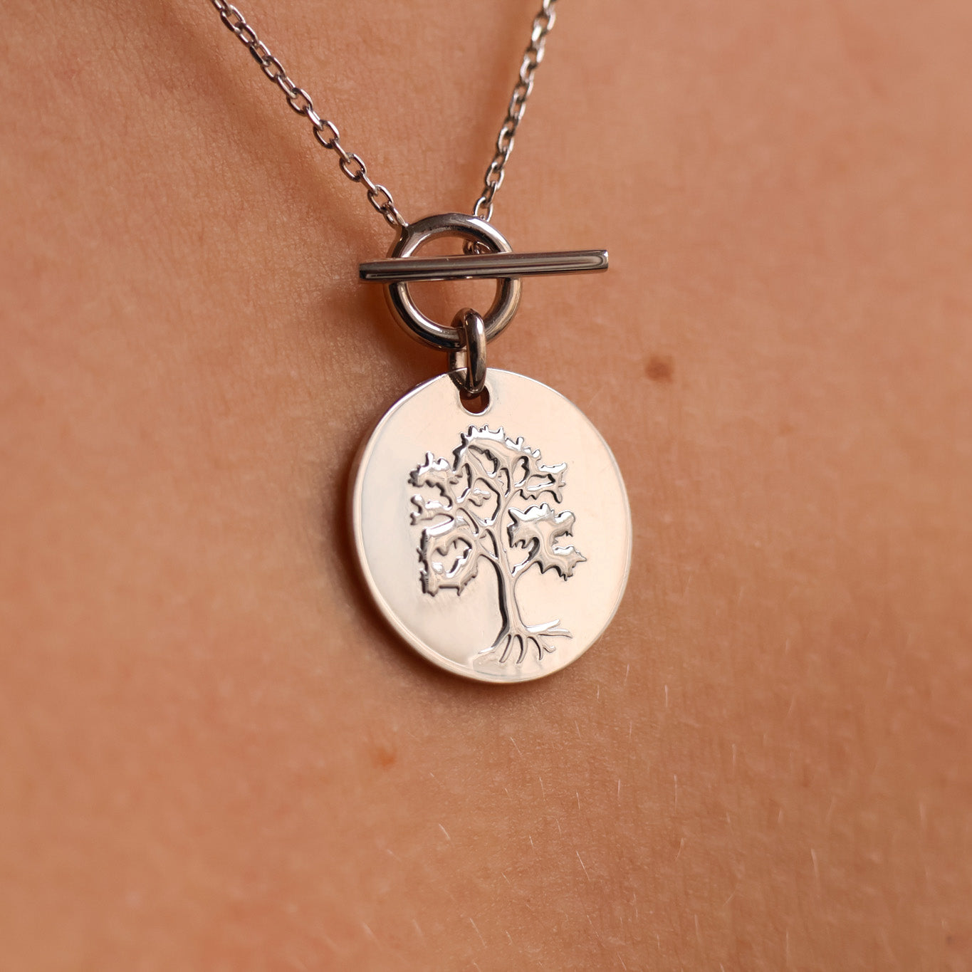 Collier Myka pendentif arbre de vie à graver argent