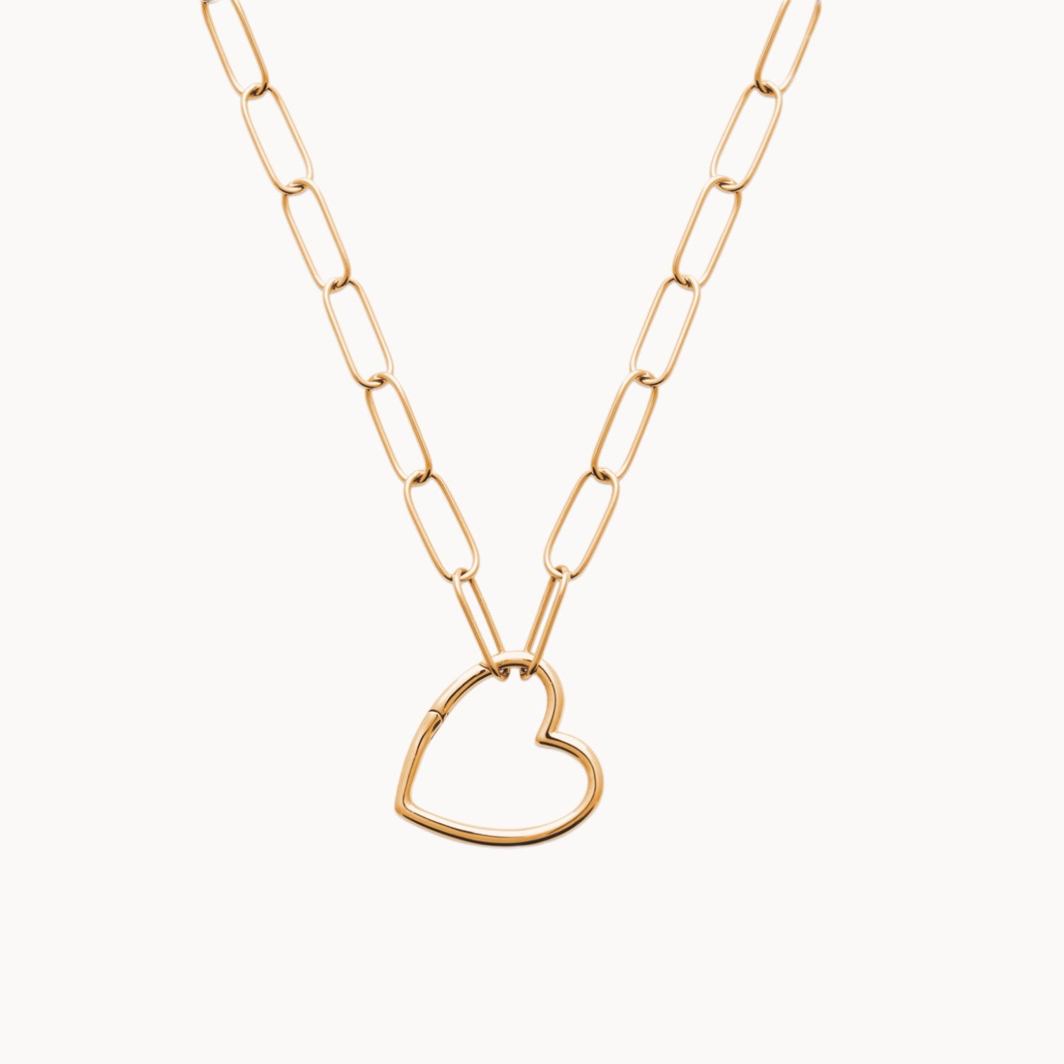 Collier Keira coeur avec ouvrant plaqué or