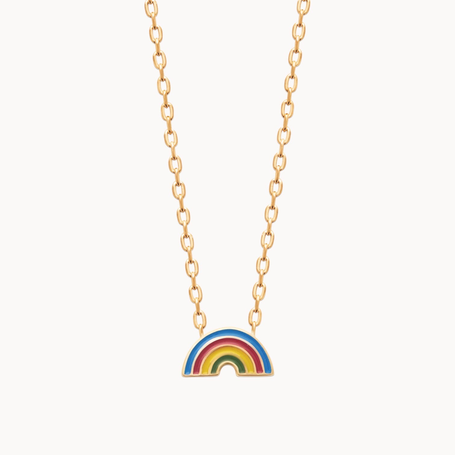 Collier Elea arc en ciel plaqué or