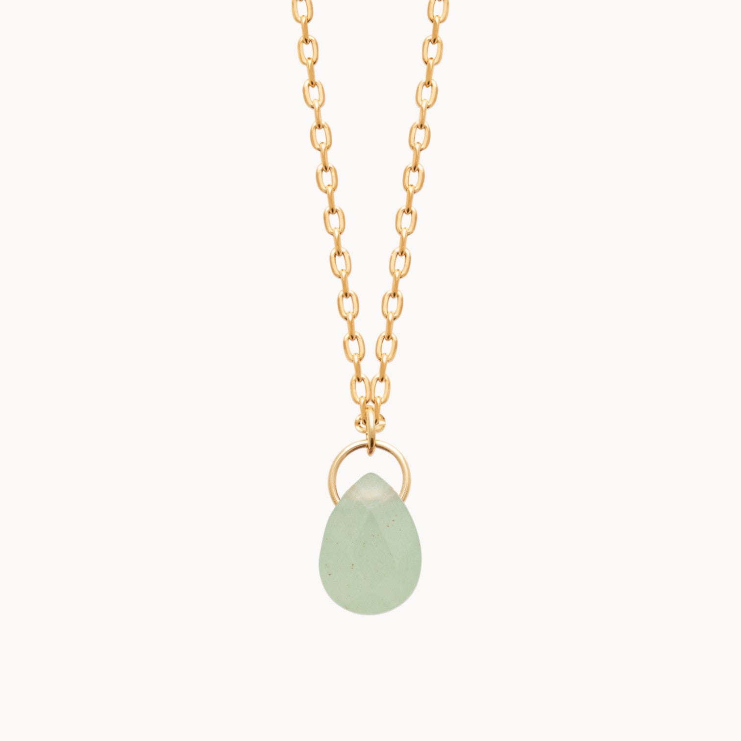 Collier Malaya pendentif Aventurine plaqué or