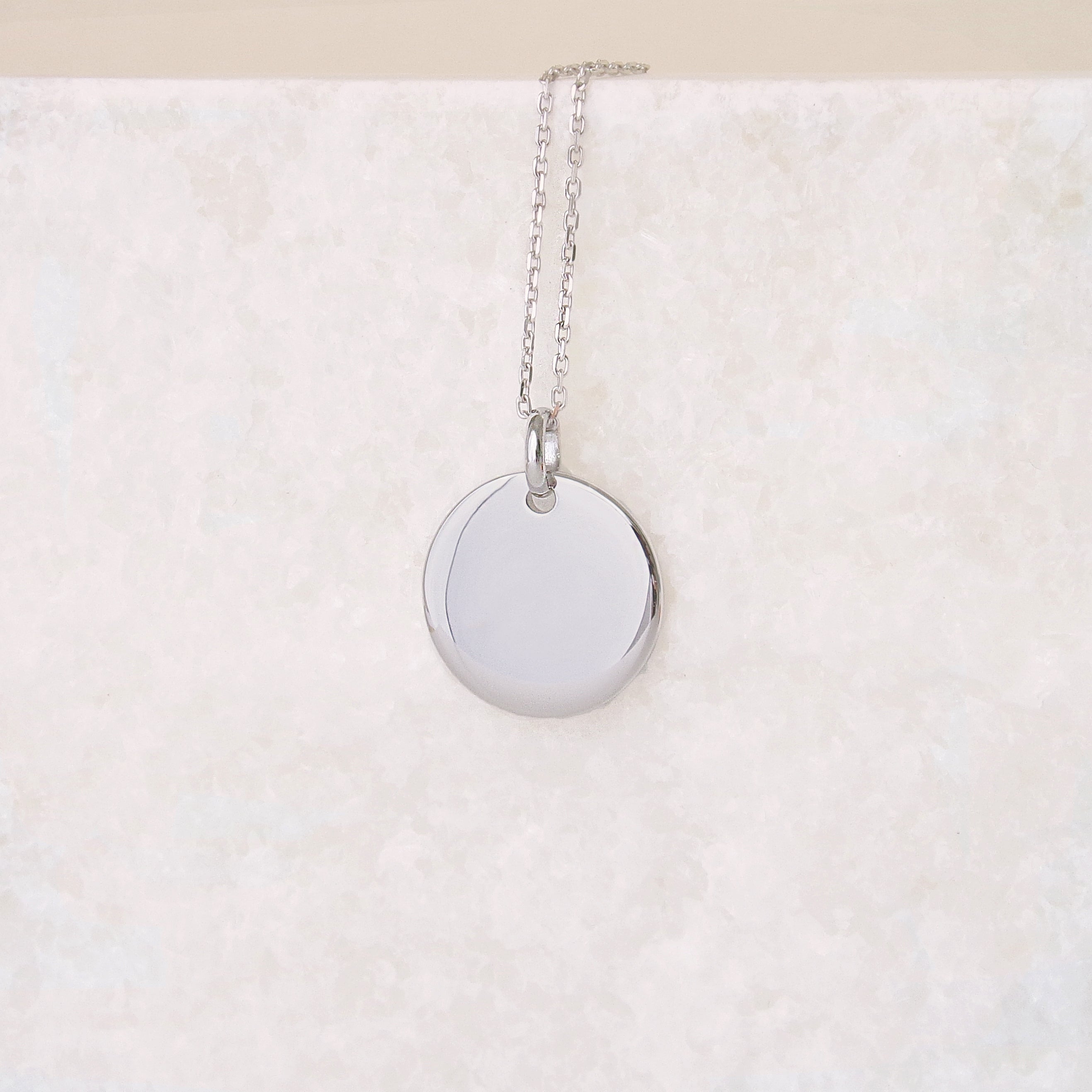 Pendentif Médaille bombée 20mm argent à graver