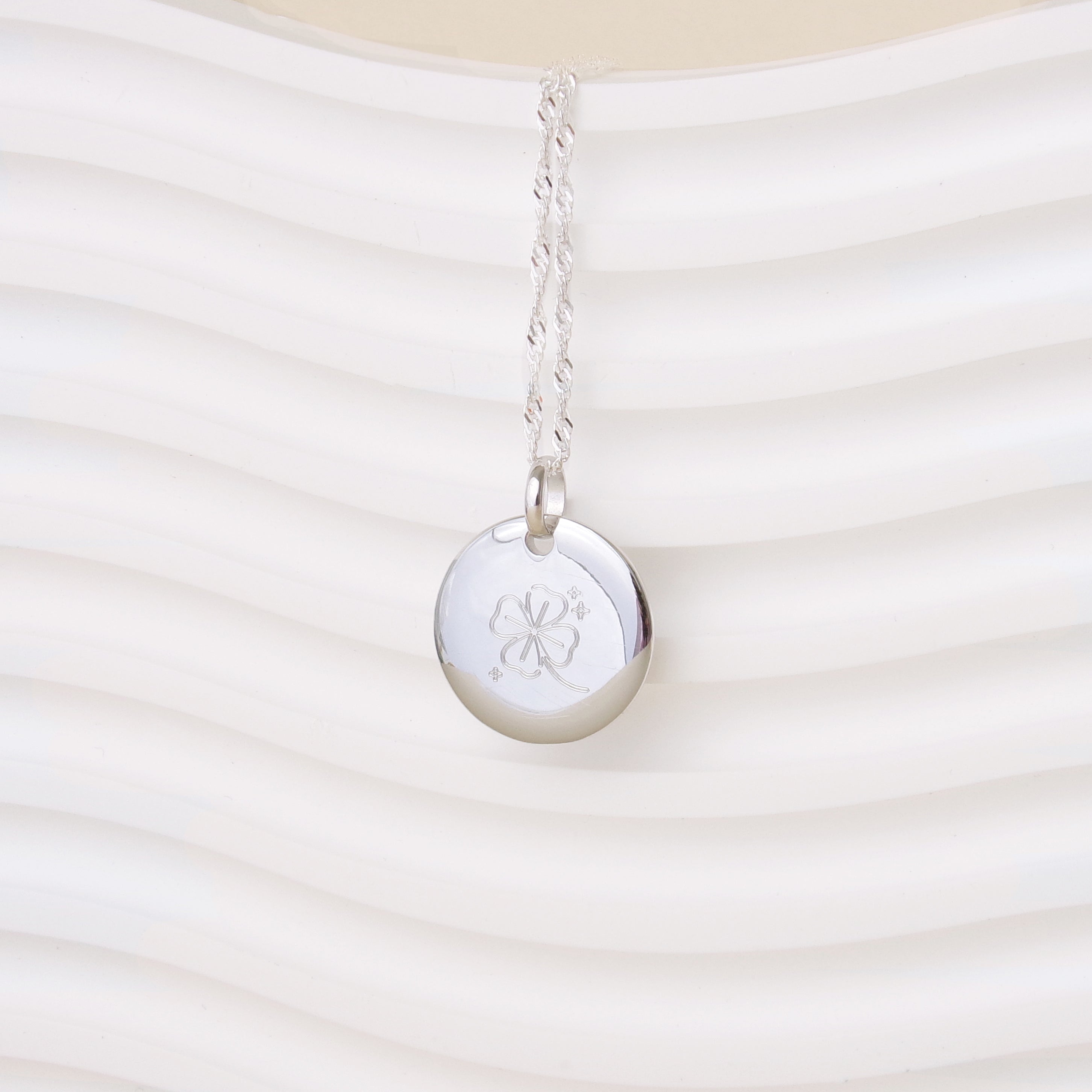 Pendentif Médaille bombée 20mm argent à graver