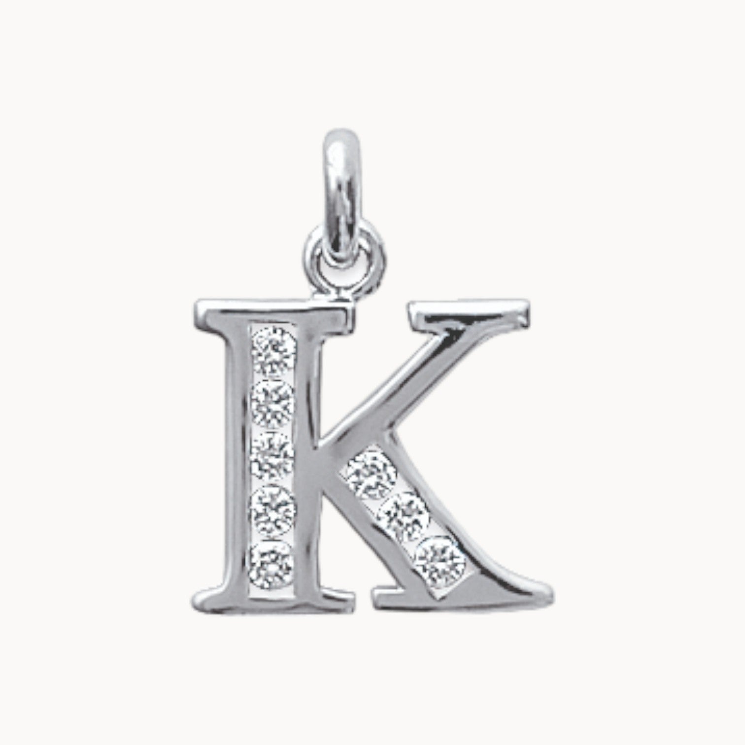 Pendentif Alphabet oxydes argent