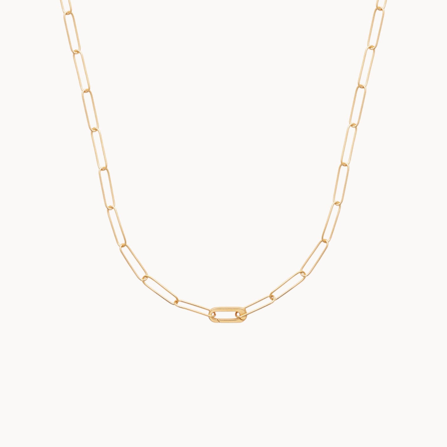 Collier petits trombones en plaqué or 18 carats