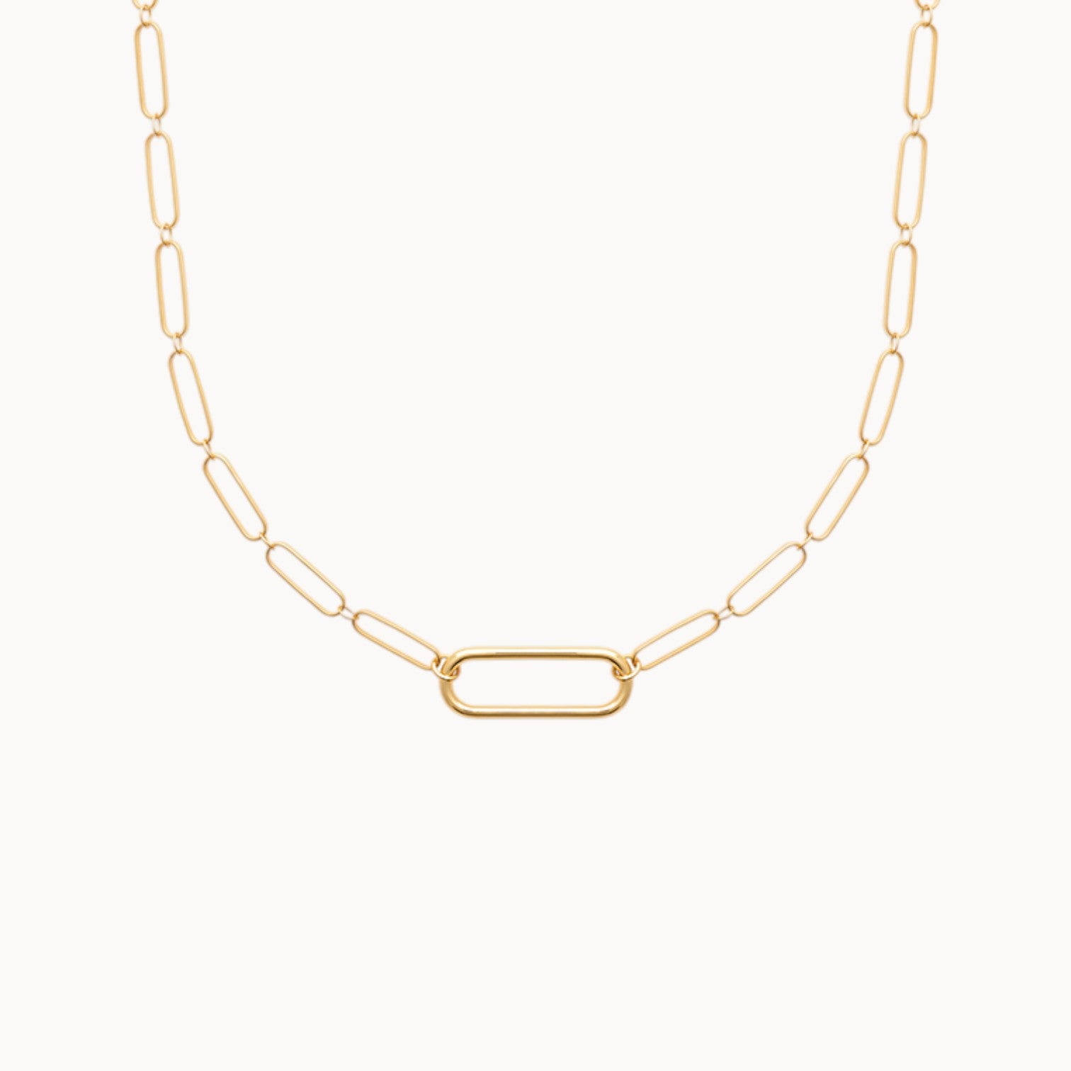 Collier trombones en plaqué or 18 carats