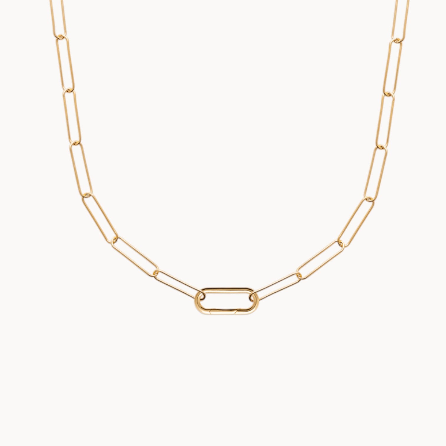 Collier trombones ouvrant en plaqué or 18 carats