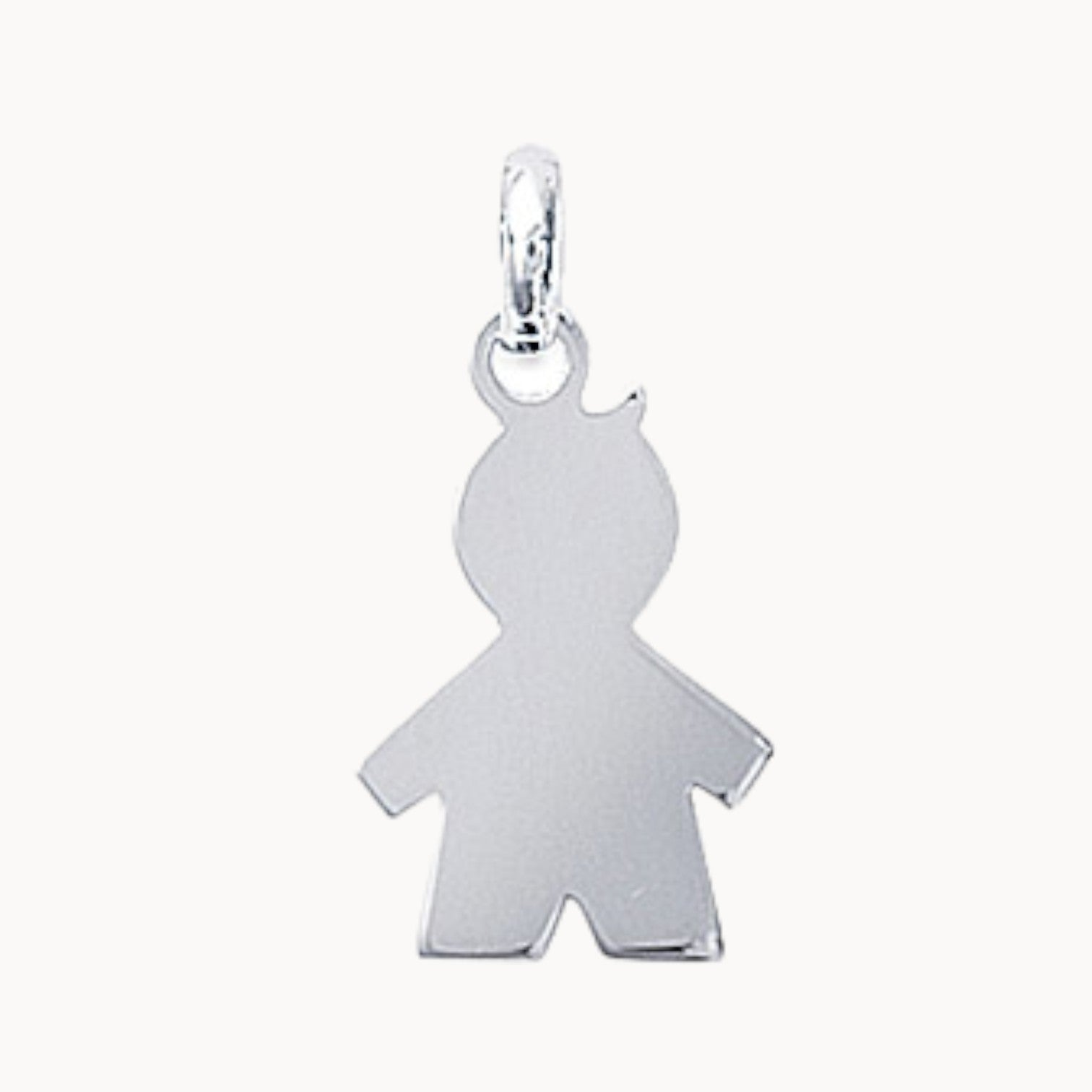 Pendentif Garçon 17mm argent 925 rhodié