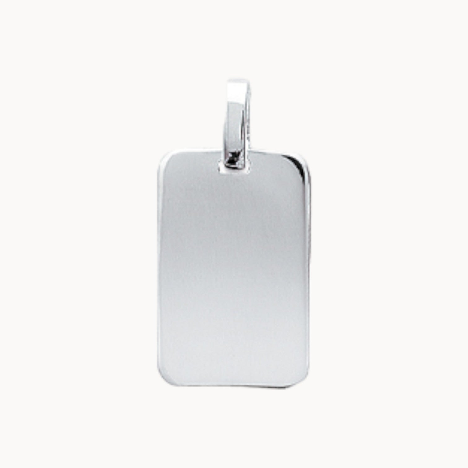 Pendentif plaque rectangulaire à graver 25x16mm argent 925 rhodié